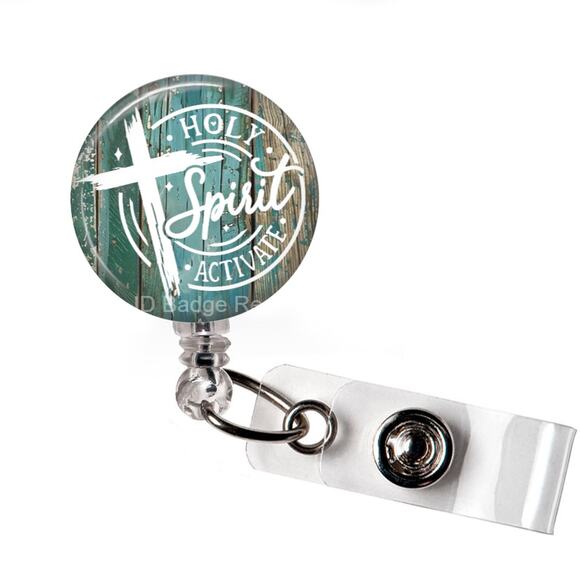Holy Spirit Activate ID Name Tag Badge Holder * Christian * Faith * Religious * - Picture 1 of 5